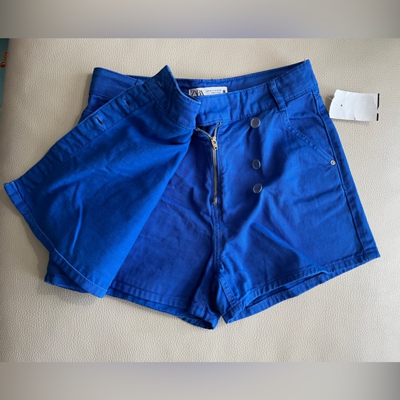 Zara Women’s Denim High Waist Buttoned Skort - Size M - Picture 5 of 10